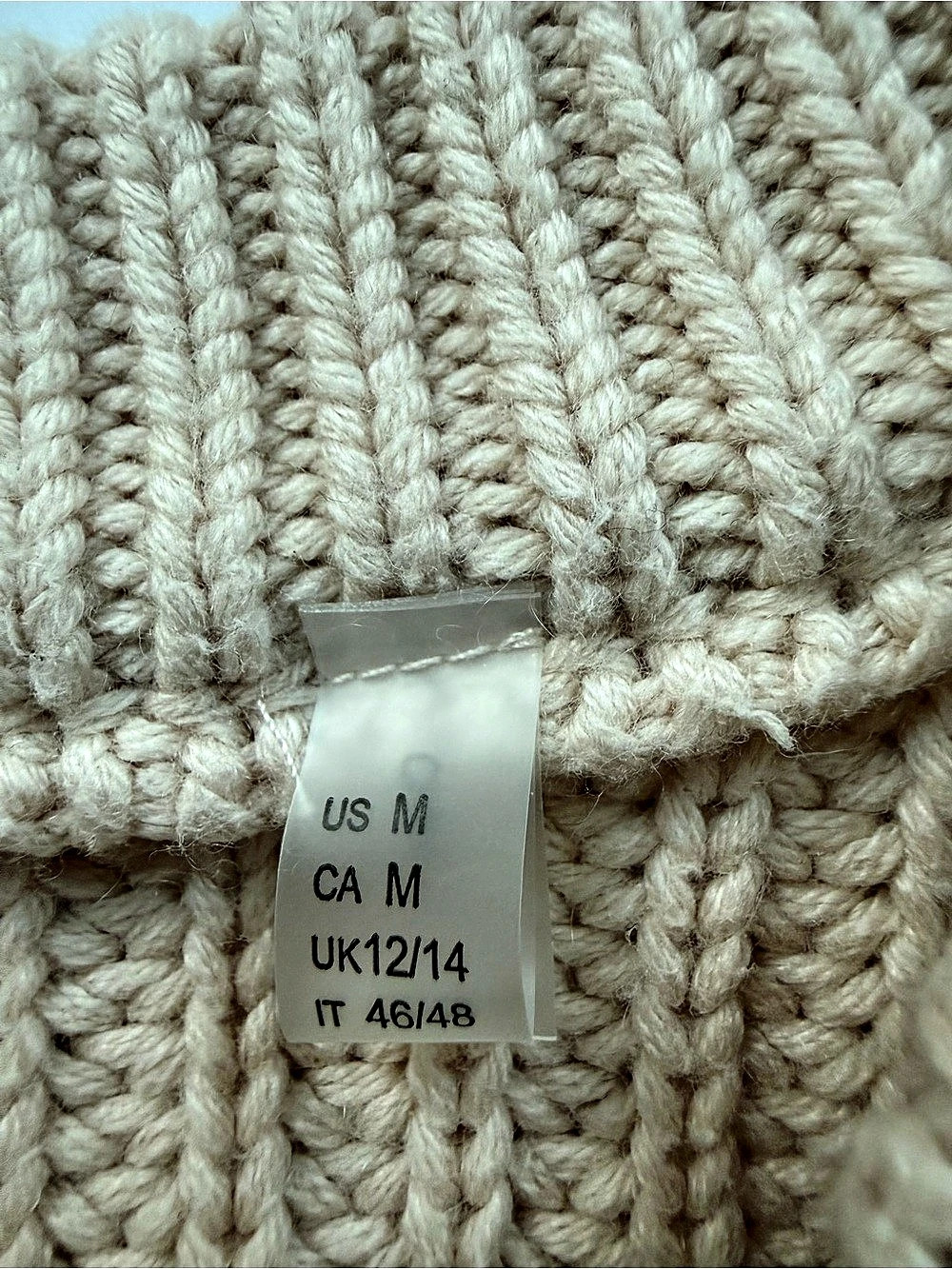 Elie Tahari Striped Sweater Tan & White Size Medium - Picture 4 of 4